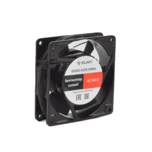 Вентилятор осевой SILART, 92 х 92 х 25, 230 VAC, подшипник качения Вентилятор осевой SILART, 92 х 92 х 25, 230 VAC, подшипник качения